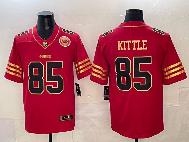 Men 2025 Nike San Francisco 49ers #85 Kittle Red gold Limited NFL Jersey 048->san francisco 49ers->NFL Jersey